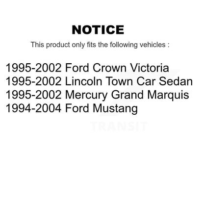 [Inférieur avant] Kit de Rotule de suspension pour Ford Mustang Mercury Grand Marquis Lincoln Town Car Crown Victoria KTR-101250