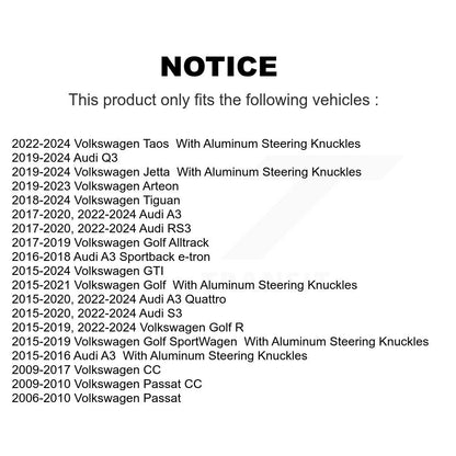 [Avant] Kit de Rotule de suspension pour Volkswagen Tiguan Jetta Audi CC Passat GTI A3 Golf SportWagen Quattro Alltrack R e-Golf S3 Sportback e-tron RS3 KTR-101273