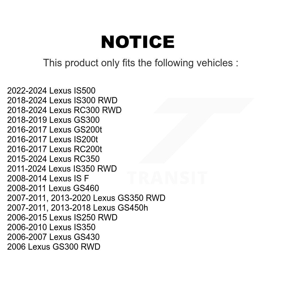 [Avant] Kit de Rotule de suspension pour Lexus IS250 GS350 IS350 IS300 GS300 IS200t RC350 GS450h GS430 IS F RC200t GS460 GS200t KTR-101279