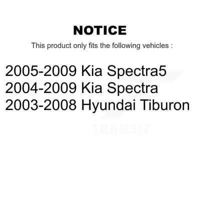 [Avant] Kit d'ensemble de bras de suspension et joint à rotule pour Kia Spectra Hyundai Tiburon Spectra5 KTR-101404
