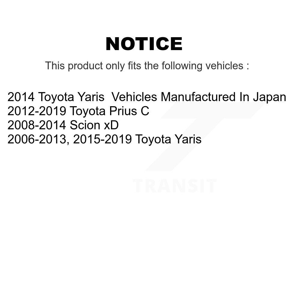 [Avant] Kit d'ensemble de bras de suspension et joint à rotule pour Toyota Yaris Prius C Scion xD KTR-101412