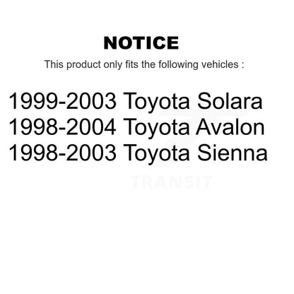 [Avant] Kit d'ensemble de bras de suspension et joint à rotule pour Toyota Avalon Sienna Solara KTR-101415