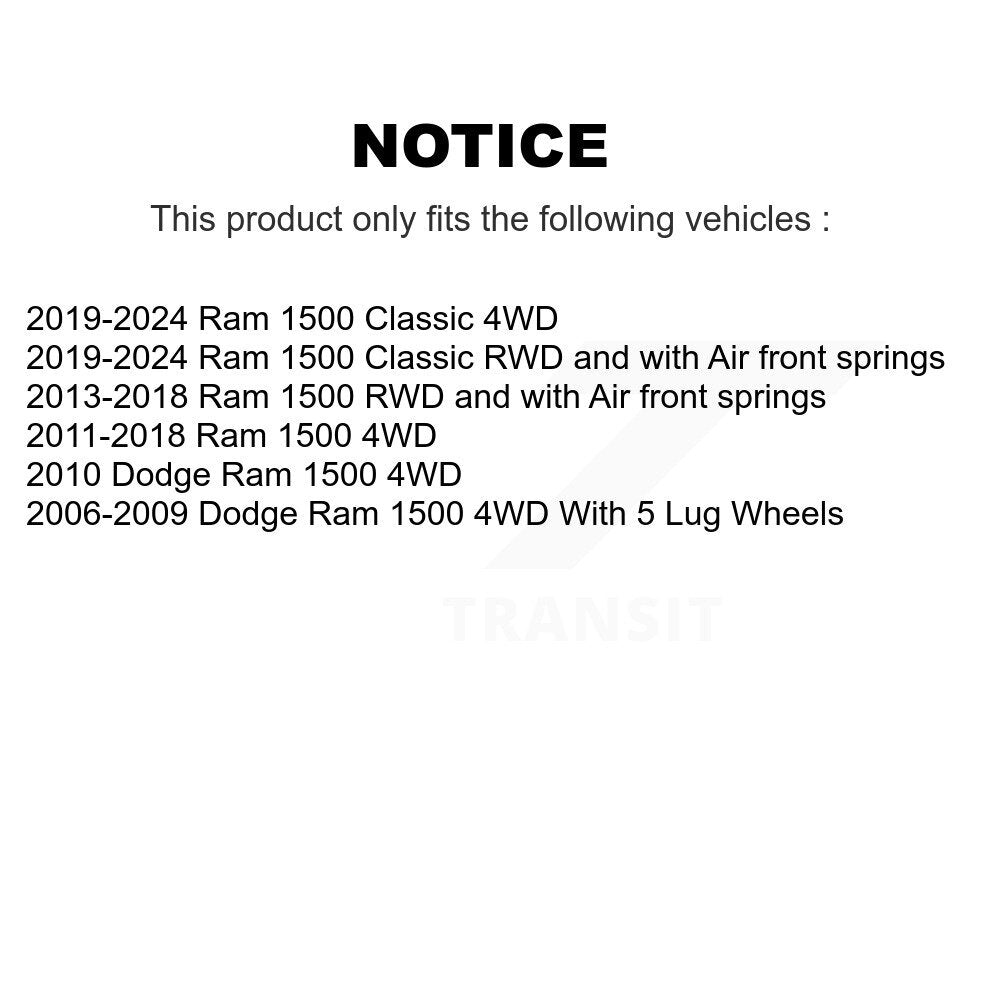 [Avant] Kit d'ensemble de bras de suspension et joint à rotule pour Ram 1500 Dodge Classic KTR-101474