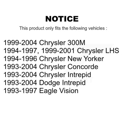 [Avant] Kit d'ensemble de bras de suspension et joint à rotule pour Chrysler Dodge Intrepid Concorde 300M LHS Eagle Vision New Yorker KTR-101478