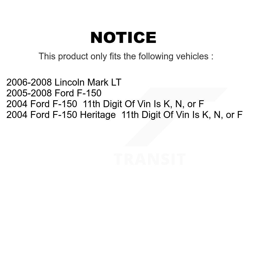 [Avant] Kit d'ensemble de bras de suspension et joint à rotule pour Ford F-150 Heritage Lincoln Mark LT KTR-101486
