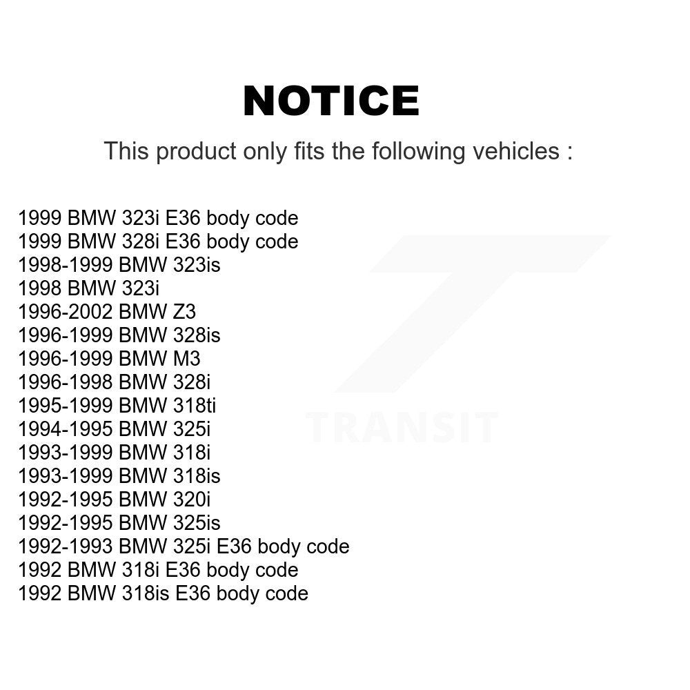 [Avant] Kit d'ensemble de bras de suspension et joint à rotule pour BMW Z3 328i 325i 323i M3 318i 318ti 325is 328is 318is 323is 320i KTR-101491