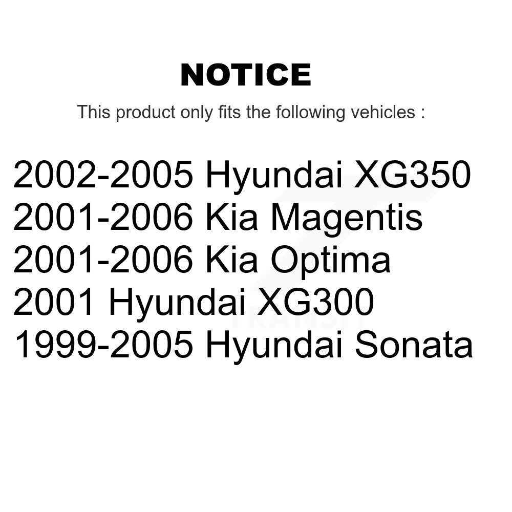 [Avant] Kit d'ensemble de bras de suspension et joint à rotule pour Hyundai Sonata Kia Optima XG350 XG300 Magentis KTR-101497