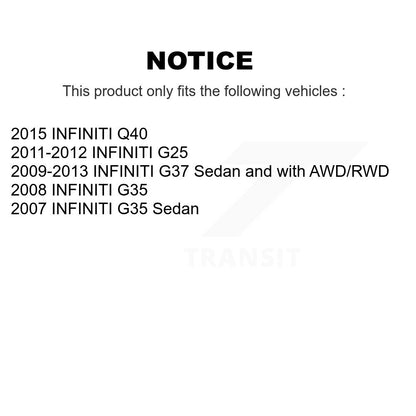 [Avant] Kit d'ensemble de bras de suspension et joint à rotule pour INFINITI G37 G35 G25 Q40 KTR-101514