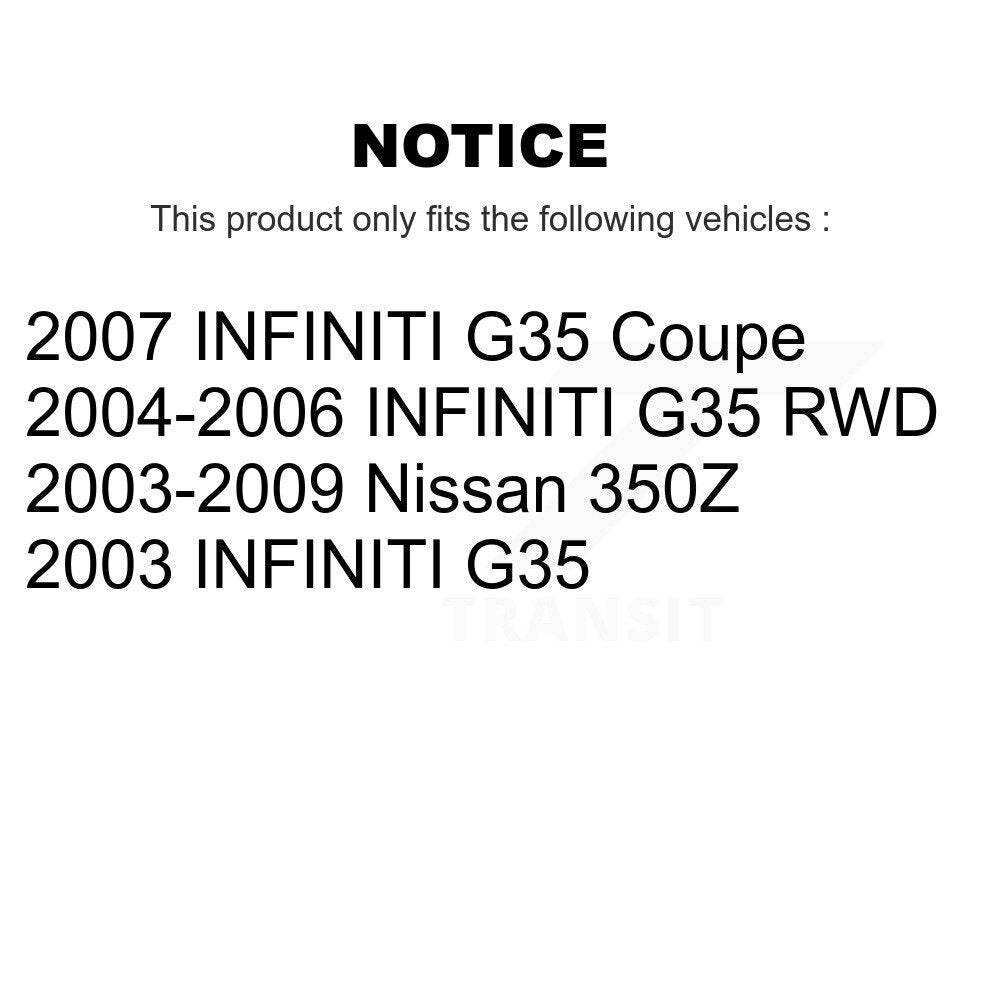 [Avant] Kit d'ensemble de bras de suspension et joint à rotule pour Infiniti G35 Nissan 350Z INFINITI KTR-101516
