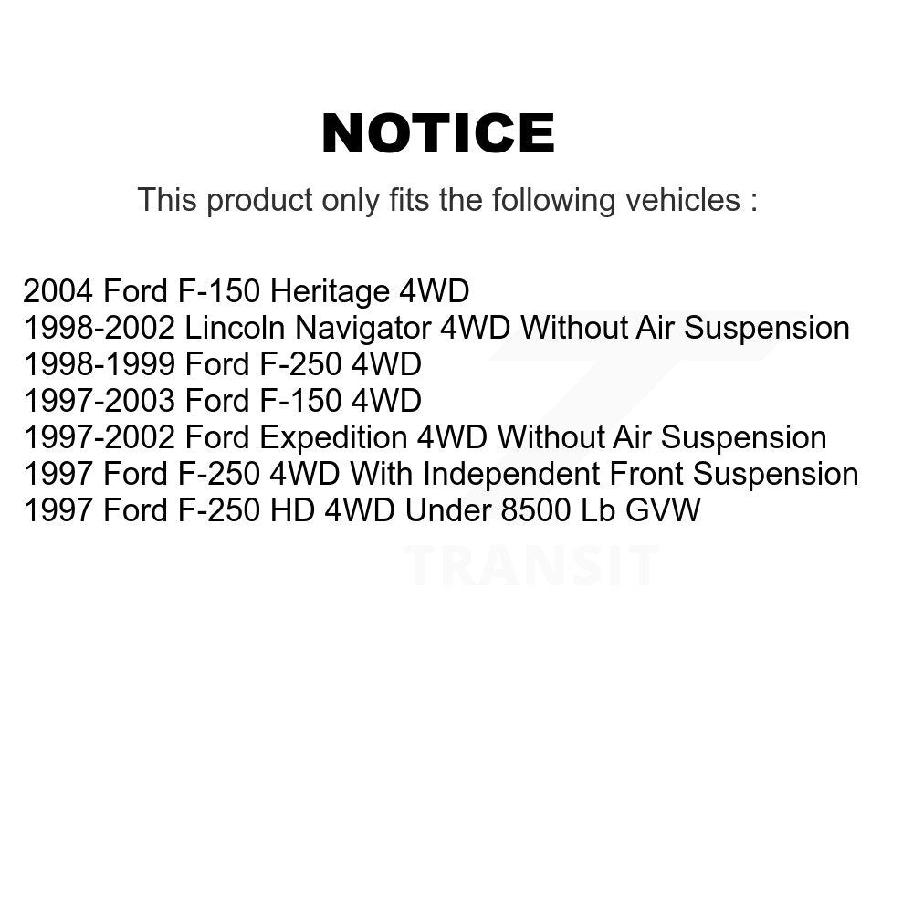 [Avant] Kit d'ensemble de bras de suspension et joint à rotule pour Ford F-150 Expedition Lincoln Navigator Heritage F-250 4WD KTR-101529