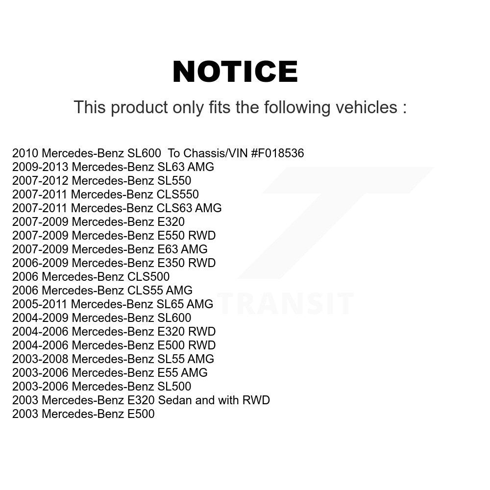 [Avant] Kit d'ensemble de bras de suspension et joint à rotule pour Mercedes-Benz E350 E320 SL500 E500 SL550 CLS550 CLS500 SL55 AMG E550 E55 SL63 E63 CLS55 SL600 CLS63 SL65 KTR-101548