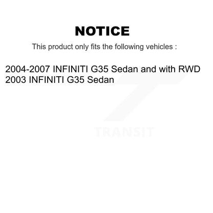 [Avant] Kit d'ensemble de bras de suspension et joint à rotule pour INFINITI G35 KTR-101563