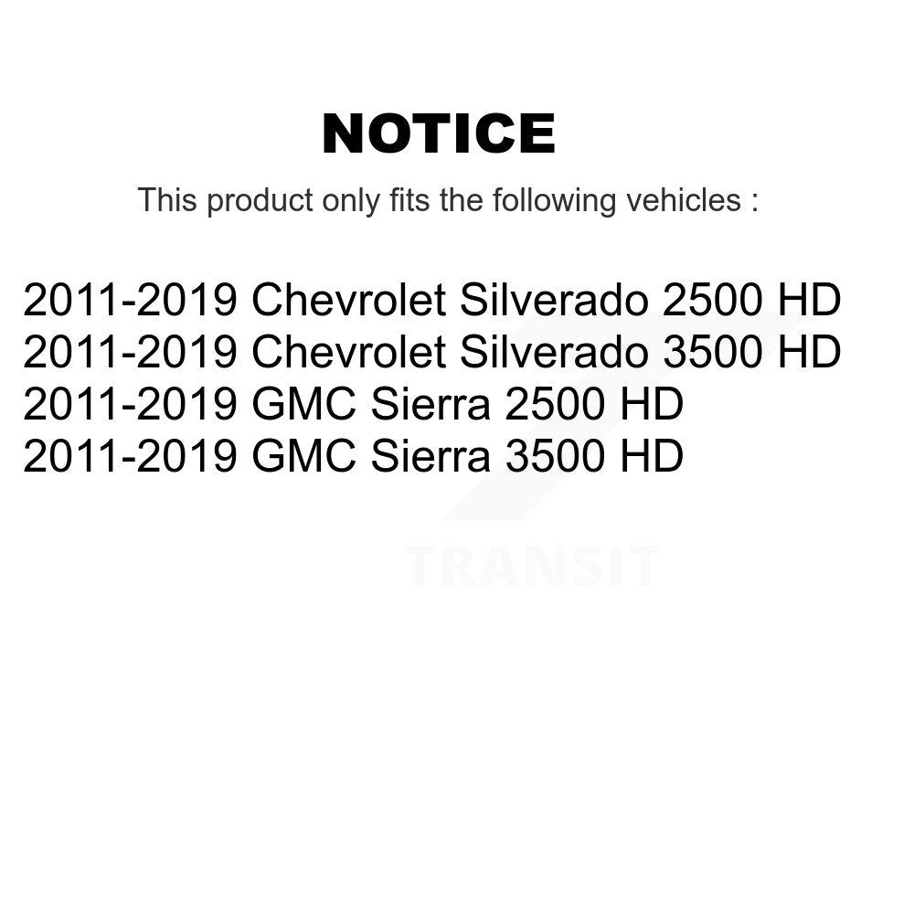 [Avant] Kit d'ensemble de bras de suspension et joint à rotule pour 2011-2019 Chevrolet Silverado 2500 HD GMC Sierra 3500 KTR-101573