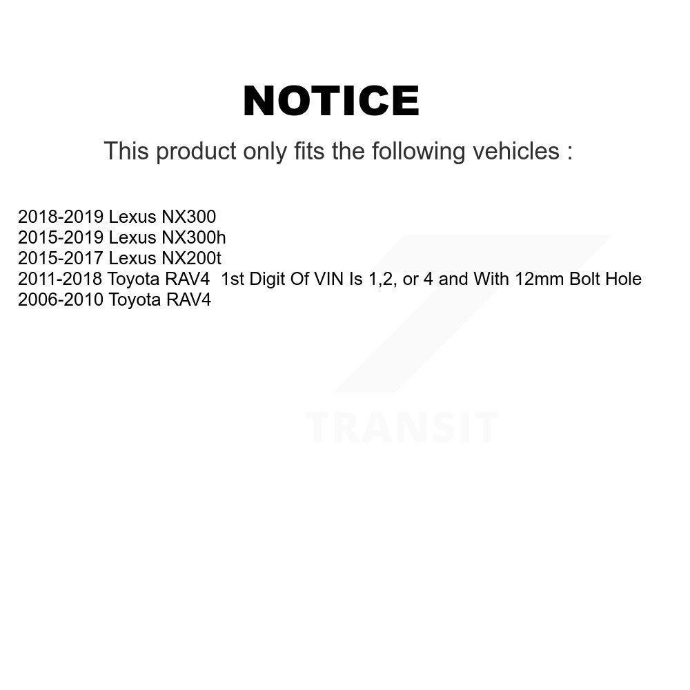 [Arrière] Kit d'ensemble de bras de suspension et joint à rotule pour Toyota RAV4 Lexus NX200t NX300 NX300h KTR-101587