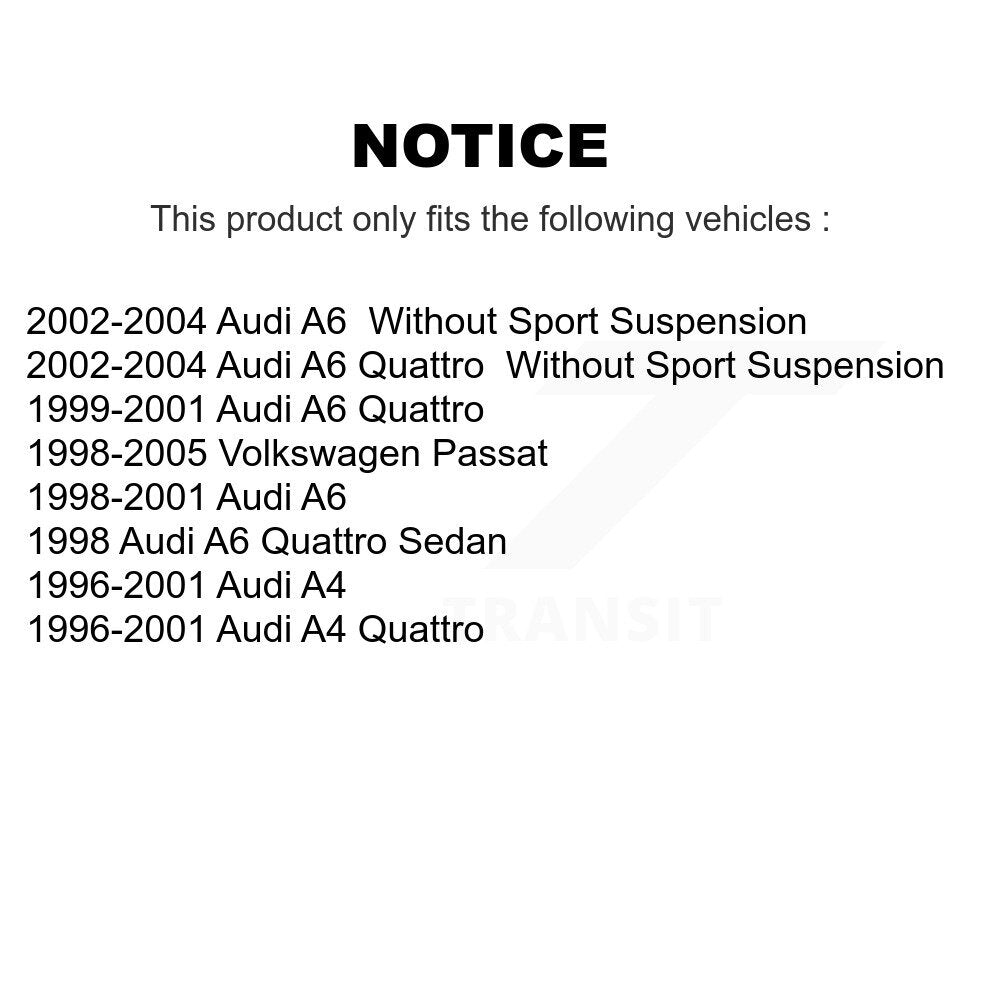 [Avant] Kit d'ensemble de bras de suspension et joint à rotule pour Volkswagen Passat Audi A6 Quattro A4 KTR-101702