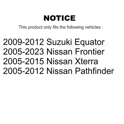 [Avant] Kit d'ensemble de bras de suspension et joint à rotule pour Nissan Frontier Pathfinder Xterra Suzuki Equator KTR-101739