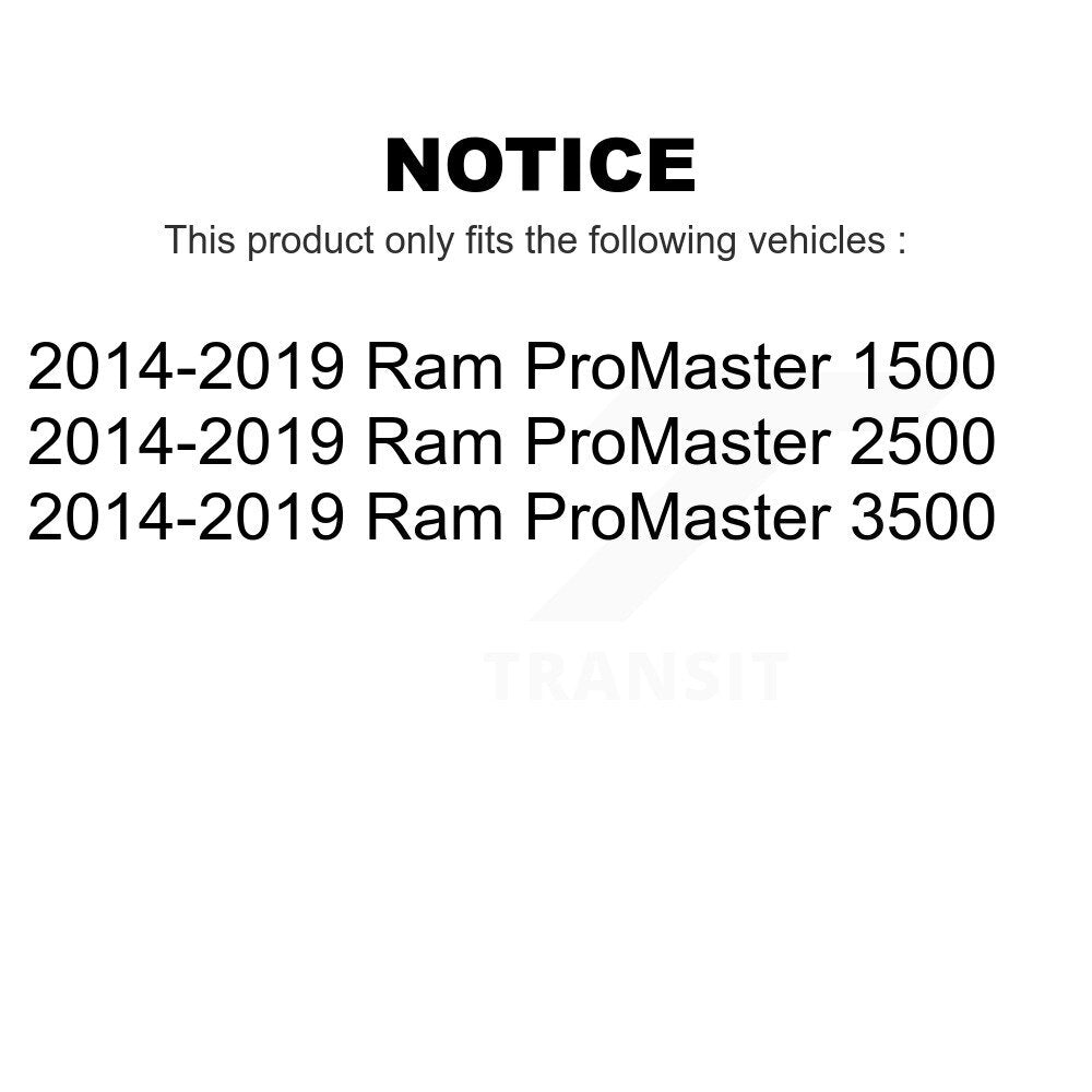 [Inférieur avant] Kit de Rotule de suspension pour 2014-2019 Ram ProMaster 1500 2500 3500 KTR-101757