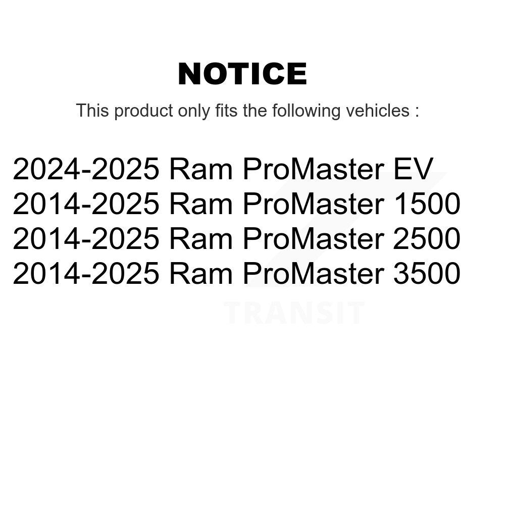 [Inférieur avant] Kit de Rotule de suspension pour 2014-2019 Ram ProMaster 1500 2500 3500 KTR-101757
