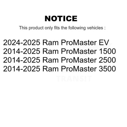 [Inférieur avant] Kit de Rotule de suspension pour 2014-2019 Ram ProMaster 1500 2500 3500 KTR-101757