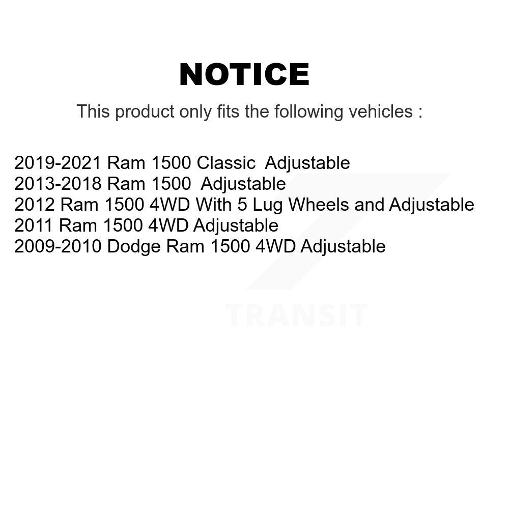 [Avant] Kit de Rotule de suspension pour Ram 1500 Dodge 4WD KTR-101762