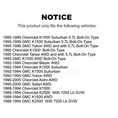 [Avant] Kit de Rotule de suspension pour Chevrolet K1500 GMC Astro Suburban K2500 Safari Yukon Tahoe Blazer KTR-101785