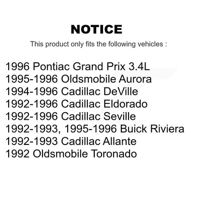 [Avant] Kit d'extrémité de biellette de direction pour Cadillac DeVille Eldorado Seville Buick Riviera Pontiac Grand Prix Oldsmobile Allante Aurora Toronado KTR-101861