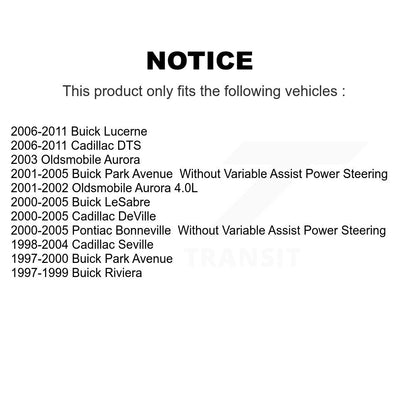 [Avant] Kit d'extrémité de biellette de direction pour Buick LeSabre Cadillac Lucerne DeVille DTS Park Avenue Pontiac Bonneville Seville Oldsmobile Aurora Riviera KTR-101866