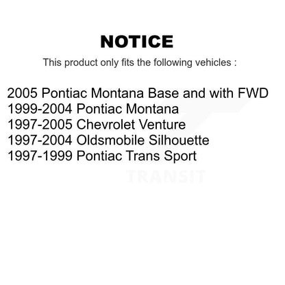 [Avant] Kit d'extrémité de biellette de direction pour Chevrolet Venture Pontiac Montana Oldsmobile Silhouette Trans Sport KTR-101867