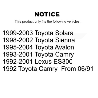 [Avant] Kit d'extrémité de biellette de direction pour Toyota Camry Avalon Sienna Lexus ES300 Solara KTR-101870
