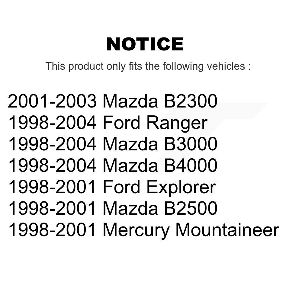 [Avant] Kit d'extrémité de biellette de direction pour Ford Ranger Explorer Mazda Mercury Mountaineer B3000 B2500 B4000 B2300 KTR-101873