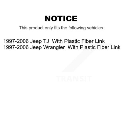 [Avant + Arrière] Kit de biellette de barre stabilisatrice de suspension pour 1997-2006 Jeep Wrangler TJ KTR-101986