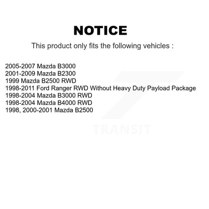 [Avant + Arrière] Kit de biellette de barre stabilisatrice de suspension pour Ford Ranger Mazda B3000 B2500 B2300 B4000 KTR-102012