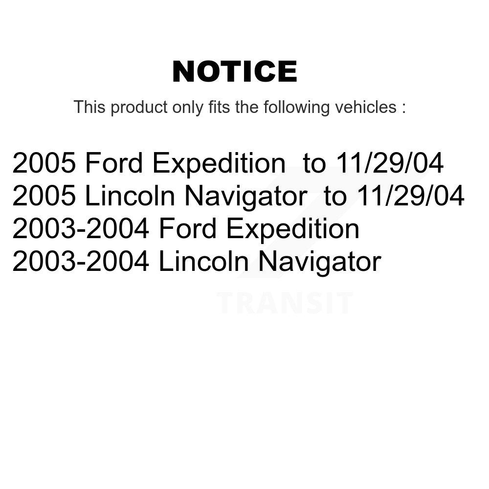 [Avant + Arrière] Kit de biellette de barre stabilisatrice de suspension pour Ford Expedition Lincoln Navigator KTR-102092