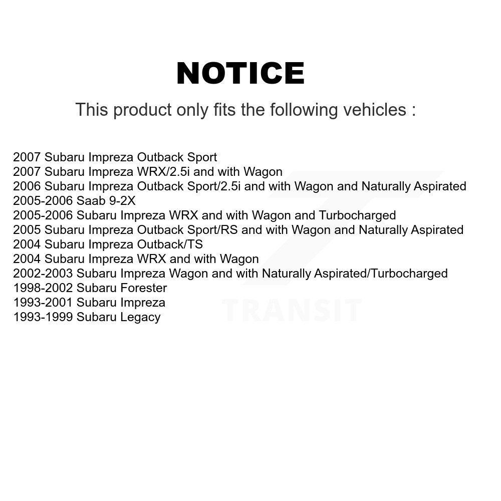 [Avant + Arrière] Kit de biellette de barre stabilisatrice de suspension pour Subaru Impreza Legacy Forester Saab 9-2X KTR-102117