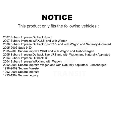 [Avant + Arrière] Kit de biellette de barre stabilisatrice de suspension pour Subaru Impreza Legacy Forester Saab 9-2X KTR-102117