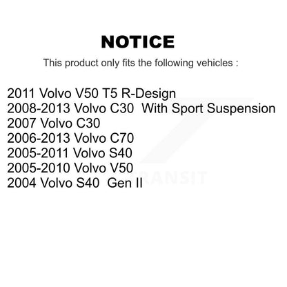 [Avant + Arrière] Kit de biellette de barre stabilisatrice de suspension pour Volvo S40 C70 C30 V50 KTR-102122