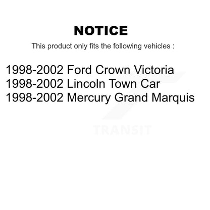 [Avant + Arrière] Kit de biellette de barre stabilisatrice de suspension pour 1998-2002 Mercury Grand Marquis Lincoln Town Car Ford Crown Victoria KTR-102133