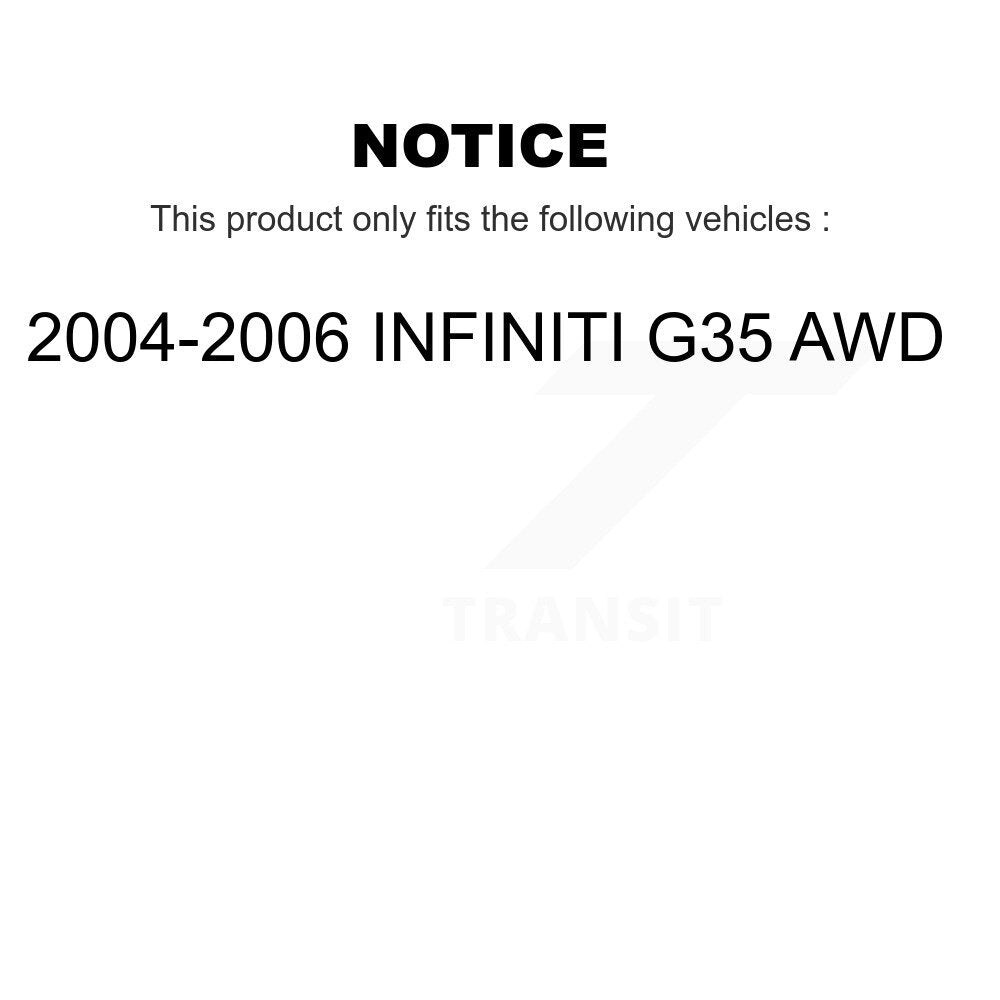 [Avant + Arrière] Kit de biellette de barre stabilisatrice de suspension pour 2004-2006 INFINITI G35 AWD KTR-102157
