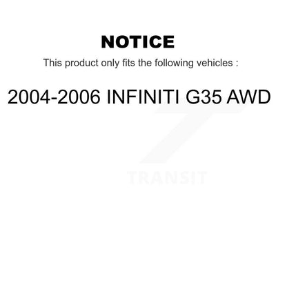 [Avant + Arrière] Kit de biellette de barre stabilisatrice de suspension pour 2004-2006 INFINITI G35 AWD KTR-102157