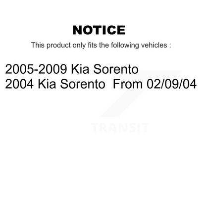 [Avant + Arrière] Kit de biellette de barre stabilisatrice de suspension pour 2007-2009 Kia Sorento KTR-102159