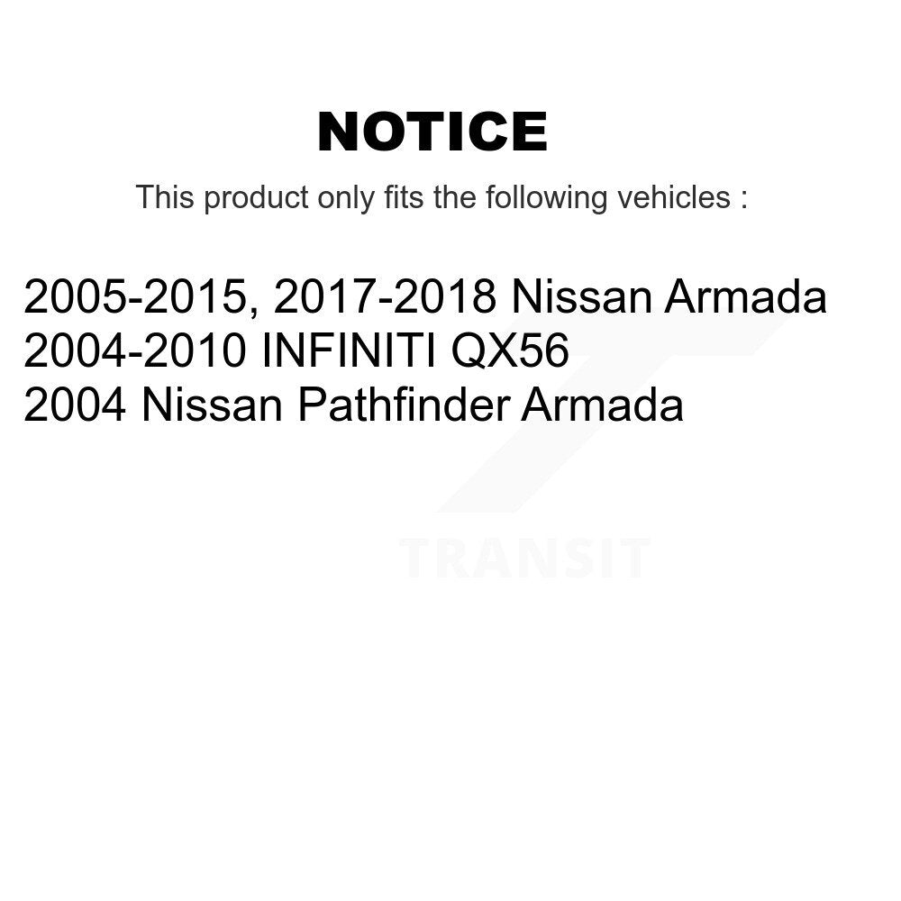 [Avant + Arrière] Kit de biellette de barre stabilisatrice de suspension pour Nissan Armada Infiniti QX56 Pathfinder INFINITI KTR-102200