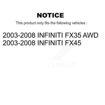 [Avant + Arrière] Kit de biellette de barre stabilisatrice de suspension pour 2003-2008 Infiniti FX35 FX45 INFINITI KTR-102201