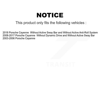 [Avant + Arrière] Kit de biellette de barre stabilisatrice de suspension pour Porsche Cayenne sans Active KTR-102203