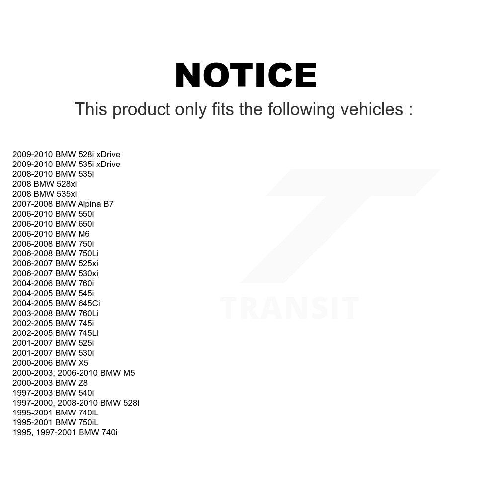 [Bras arrière au moyeu (extérieur inférieur)] Kit de Bague de bras de suspension pour BMW X5 528i 530i 525i 750Li 650i 740iL 540i 535i 745Li 530xi 550i 750i M5 535xi 745i xDrive 645Ci 740i 528xi 545i M6 KTR-102224