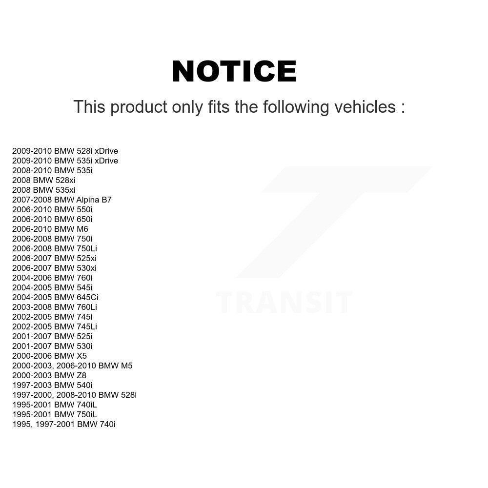 [Bras arrière au moyeu (extérieur inférieur)] Kit de Bague de bras de suspension pour BMW X5 528i 530i 525i 750Li 650i 740iL 540i 535i 745Li 530xi 550i 750i M5 535xi 745i xDrive 645Ci 740i 528xi 545i M6 KTR-102224