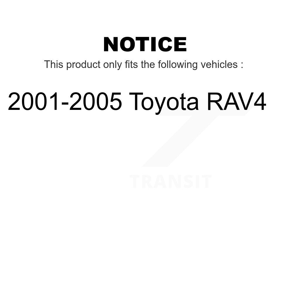 [Intérieur inférieur avant vers l'avant] Kit de Bague de bras de suspension pour 2001-2005 Toyota RAV4 KTR-102258