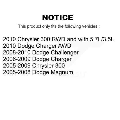 [Inférieur avant vers l'avant à l'amortisseur] Kit de Bague de bras de suspension pour Dodge Chrysler 300 Charger Magnum Challenger KTR-102260