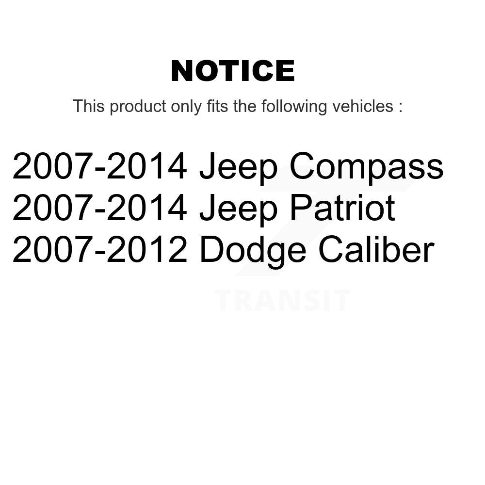 [Inférieur avant vers l'avant] Kit de Bague de bras de suspension pour Jeep Patriot Dodge Caliber Compass KTR-102265