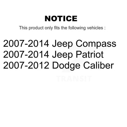 [Inférieur avant vers l'avant] Kit de Bague de bras de suspension pour Jeep Patriot Dodge Caliber Compass KTR-102265