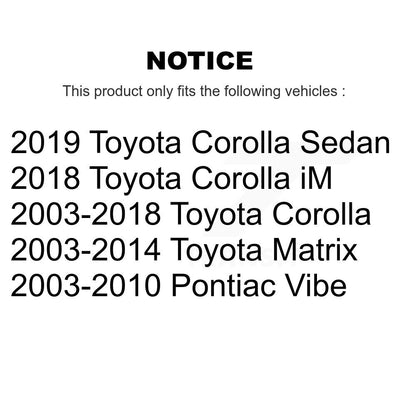 [Inférieur avant vers l'avant] Kit de Bague de bras de suspension pour Toyota Corolla Matrix Pontiac Vibe iM KTR-102268